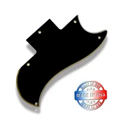 NEW 5 PLY BLACK/CREAM 60'S-80'S GIBSON SG STANDARD PICKGUARD HALF FACE *LONG GAP