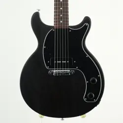 USED  GIBSON USA   LES PAUL JUNIOR TRIBUTE DC WORN EBONY     FRIDAY