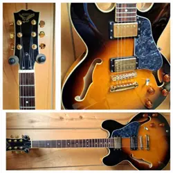 VINTAGE S101 335 STYLE SEMI HOLLOW BODY W GIBSON PICKUPS