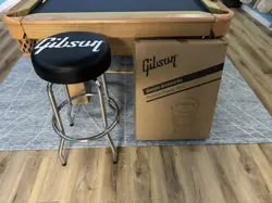 GIBSON STOOL 30” WITH ORIGINAL BOX SWIVEL GORGEOUS MINT