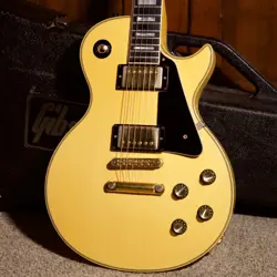 1978 GIBSON LES PAUL CUSTOM WHITE YELLOW ELECTRIC GUITAR ALL ORIGINAL