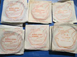 LOT OF 17 VINTAGE '50S GIBSON GUITAR  SONOMATIC MONA-STEEL 'A' & 'E' STRINGS!