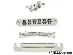 GIBSON USA 80S FLYING V MODEL TUNE O MATIC BRIDGE TAILPIECE AND STUDS CHROME