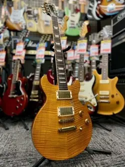 GIBSON YEAR END GREAT APPRECIATION LES PAUL STANDARD DC PLUS TRANS AMBER