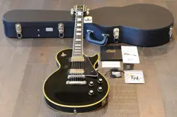 MINTY! 2021 GIBSON CUSTOM SHOP LES PAUL CUSTOM BLACK EBONY + COA OHSC