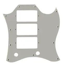CUSTOM FOR GIBSON SG STANDARD 3 PICKUP GUITAR PICKGUARD,1 PLY WHITE