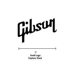 2-PACK GIBSON EXPLORER HEADSTOCK DECAL FOR GUITARS SOLID BLACK NEW REPRODUCTION