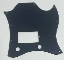 GUITAR PICKGUARD FOR GIBSON SG STANDARD SINGLE HUMBUCKER 1 PLY BLACK ACRYLIC