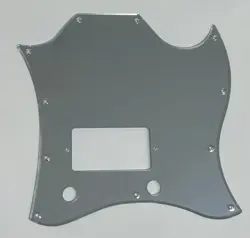 GUITAR PICKGUARD FOR GIBSON SG STANDARD SINGLE HUMBUCKER 1 PLY SILVER MIRROR