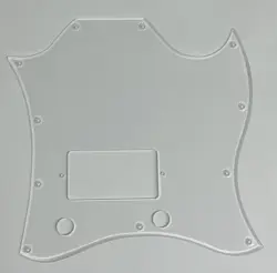 GUITAR PICKGUARD FOR GIBSON SG STANDARD SINGLE HUMBUCKER 1 PLY CLEAR TRANSPARENT