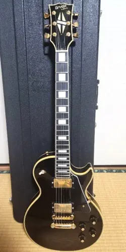 ORVILLE BY GIBSON LES PAUL CUSTOM EBONY ELECTRIC GUITAR FROM JAPAN