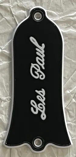 NEW GREAT -FOR GIBSON GUITAR 2 HOLES TRUSS ROD COVER LES PAUL CUSTOM 2 PLY BLACK