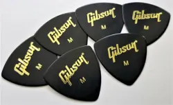 GIBSON MEDIUM 346 TRIANGULAR SHAPE GUITAR PICKS .73 MM 6 PICKS