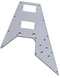 GUITAR PARTS  FOR FIT GIBSON FLYING V STYLE  GUITAR PICKGUARD 3 PLY WHITE