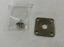 2008 GIBSON LES PAUL STUDIO OUTPUT JACK PLATE NICKEL W/ HW