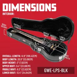 GATOR CASES HARD-SHELL WOOD CASE FOR GIBSON LES PAUL GUITARS (GWE-LPS-BLK)