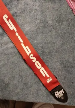 VTG GIBSON ORIGINAL LOGO ACE STYLE GUITAR STRAP MADE IN USA VERY GOOD CONDITION