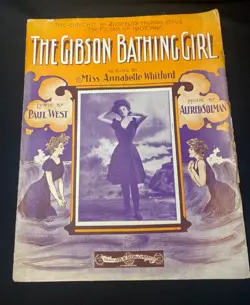 RARE THE GIBSON BATHING GIRL ANNABELLE WHITFORD ZIEGFELD’S THE FOLLIES OF 1907