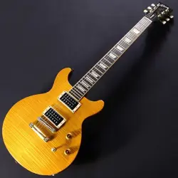 GIBSON LES PAUL STANDARD DC PLUS 2003 AMBER SERRANO W/GOLD HARDWARE E.GUITAR