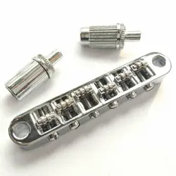GUITAR ROLLER SADDLE TUNE-O-MATIC BRIDGE FOR GIBSON EPIPHONE LES PAUL CHROME
