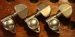 VINTAGE GROVER BASS SIDE PATENT PENDING NICKEL PLATED GUITAR GIBSON TUNERS 1950S