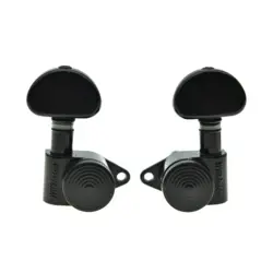 WILKINSON LOCKING GUITAR TUNERS 3X3 TUNING KEYS FOR GIBSON OR ACOUSTIC BLACK