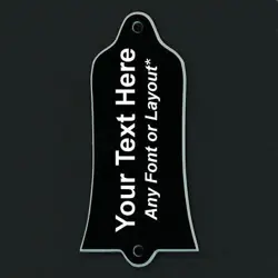GUITAR TRUSS ROD COVER CUSTOM ENGRAVED FOR USA GIBSON - PERSONALIZED TEXT BLACK