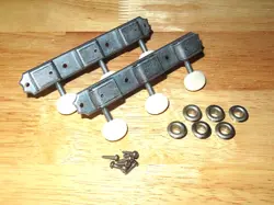NICKEL DELUXE VINTAGE REISSUE TUNERS W/ WHITE OVAL KEYS