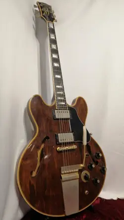 GIBSON 1969 ES-355 ELECTRIC GUITAR WALNUT COLOR, NO BARITONE SWITCH, VINTAGE