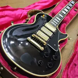 GIBSON PRE-HISTORIC LES PAUL CUSTOM REISSUE 3PU BLACK GOLD HARDWARE USA 1992