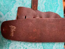 VERY RARE VINTAGE 70'S GIBSON LEATHER STRAP