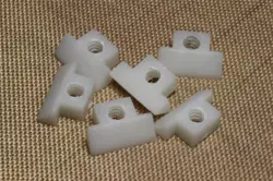 WHITE ABS STRING SADDLES FOR GIBSON NON-WIRED ABR-1 BRIDGE, SET OF 6