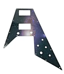 GIBSON FLYING V '67 RE-ISSUE GUITAR PICKGUARD, CUSTOM GRAPHIC - ANDROMEDA GALAXY