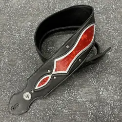 LAMANTA INFINITY -BLACK LEATHER / WINE RED SILVER PARTS- GIBSON FLOOR PRODUCTS