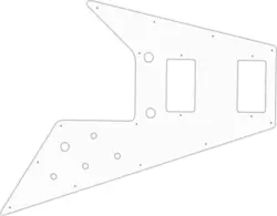 WD CUSTOM PICKGUARD FOR GIBSON 1989-PRESENT FLYING V '67 REISSUE #02 WHITE