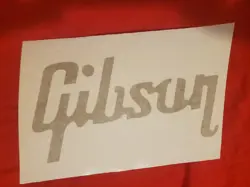 GIBSON GOLD GUITAR CASE LOGO VINYL DECAL DIE CUT STICKER LARGE 8 X 4
