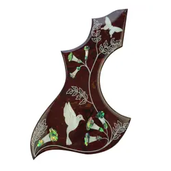 HUMMINGBIRD ABALONE LEFT PICKGUARD FOR GIBSON ACOUSTIC GUITAR, ADHESIVE BACK