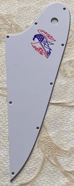 3 PLY WHITE GUITAR PICKGUARD LOGO FOR GIBSON FIREBIRD GUITAR SLINGER PARTS