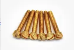 (6) GOLD POLE PIECE SCREWS FOR GIBSON® PAF & USAHUMBUCKER ALLPARTS GS-5453-002