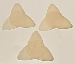 VINTAGE GIBSON PROPELLER GUITAR PICKS -1979- LOT OF 3- RARE WHITE FROSTED MODEL