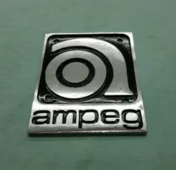 AMPEG VINTAGE EMBLEM LOGO BADGE FOR AMP PROJECT OR RESTORATION METAL