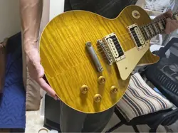 ELECTRIC GUITAR GIBSON CUSTOMSHOP 1959 LES PAUL STANDARD 2019 LEMON GREEN & CASE