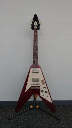 GIBSON CS 67 FLYING V SPARKLING MELROT ELECTRIC GUITAR W/HARD CASE MANUAL