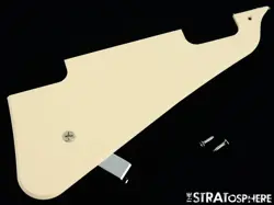 USA GIBSON LES PAUL 70S DELUXE PICKGUARD + BRACKET, CREAM MINI HUMBUCKER ROUTE.