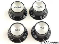 4 USA GIBSON SG SPECIAL MODEL CONTROL KNOBS VOLUME TONE GUITAR BLACK.