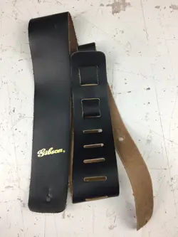 [USED] GIBSON LEATHER GUITAR STRAP (BROWN)