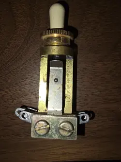 70'S 80S SWITCHCRAFT 3-WAY TOGGLE USA GOLD SWITCH GIBSON LES PAUL 