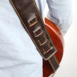 FENDER GIBSON SUHR EPIPHONE PRS ESP GENUINE LEATHER ADJUSTABLE GUITAR BASS STRAP