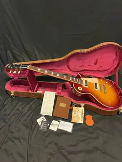 2016 GIBSON CUSTOM SHOP LES PAUL '58 REISSUE FACTORY AGED LP W/OHSC/COA