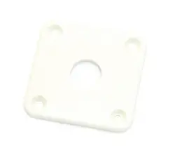 WHITE PLASTIC SQUARE JACK PLATE FOR GIBSON LES PAUL® GUITAR ETC AP-0633-025